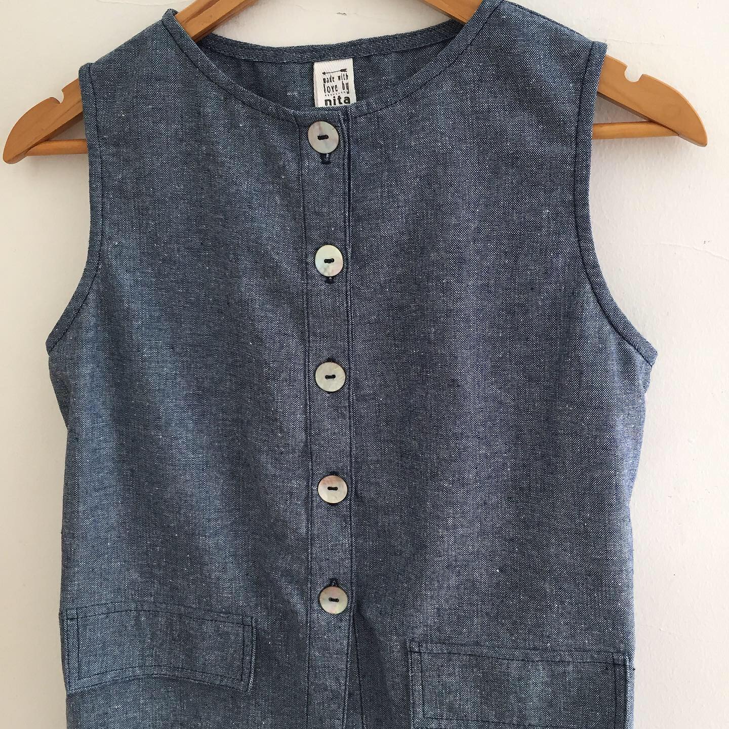Guinevere Linen Chambray Top