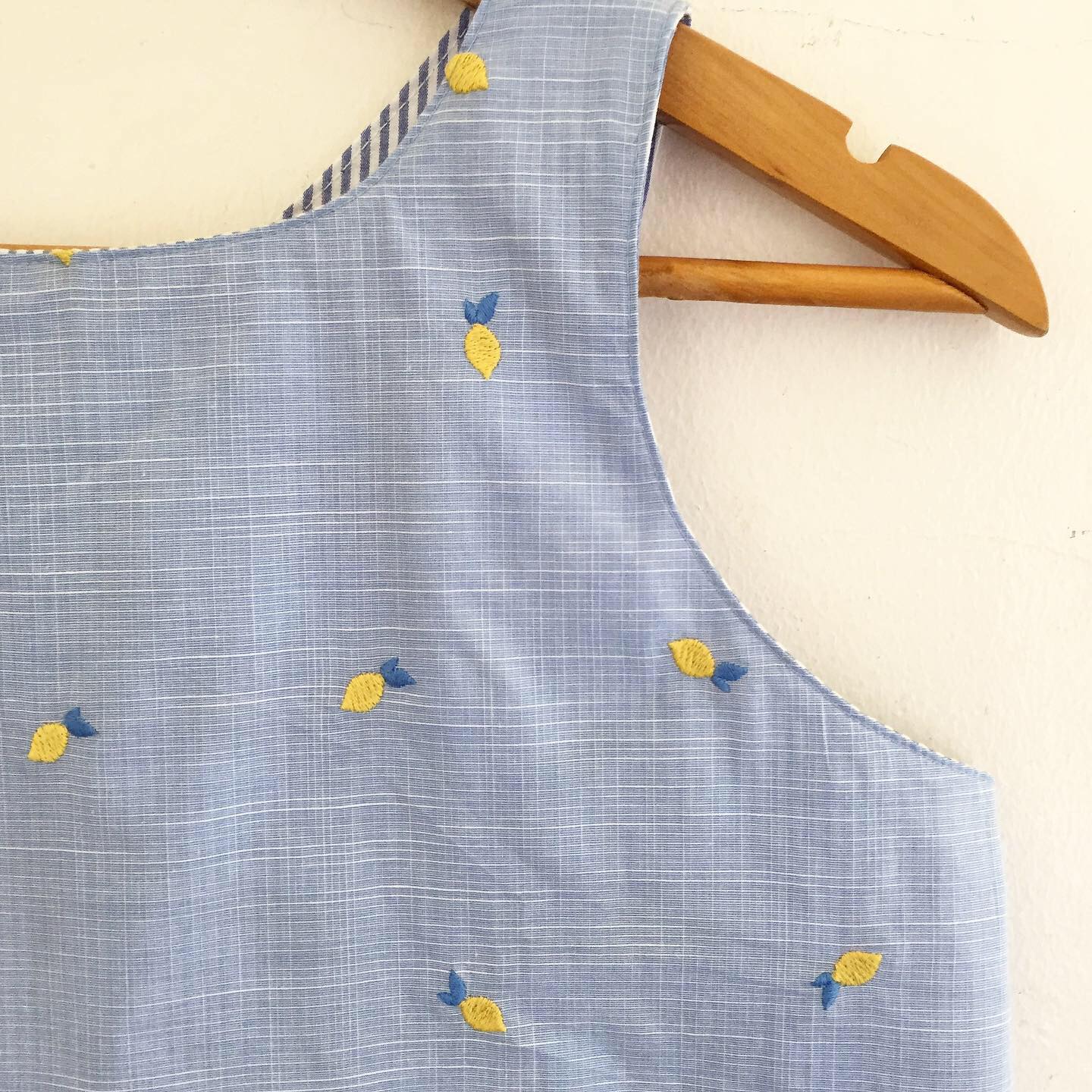 Bertha Broderie + Seersucker Top