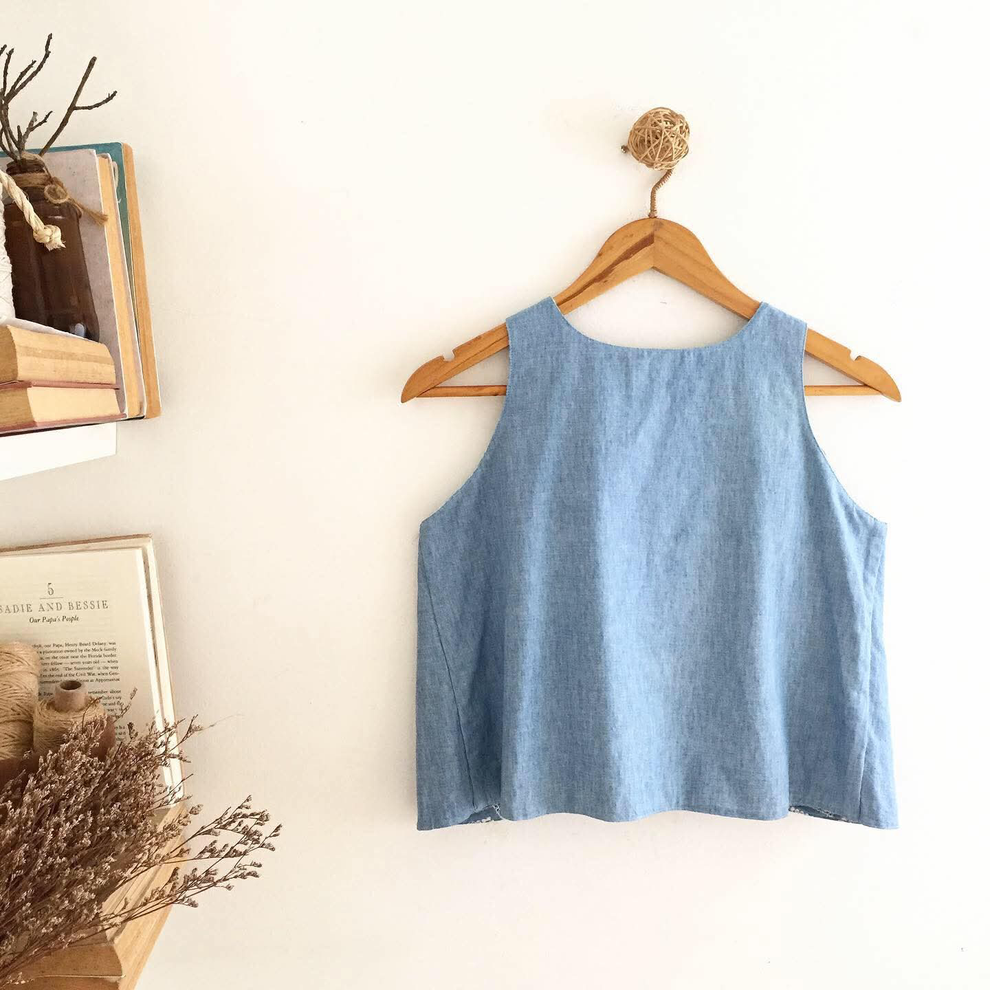 Bertha Chambray Anglaise + Chambray Top