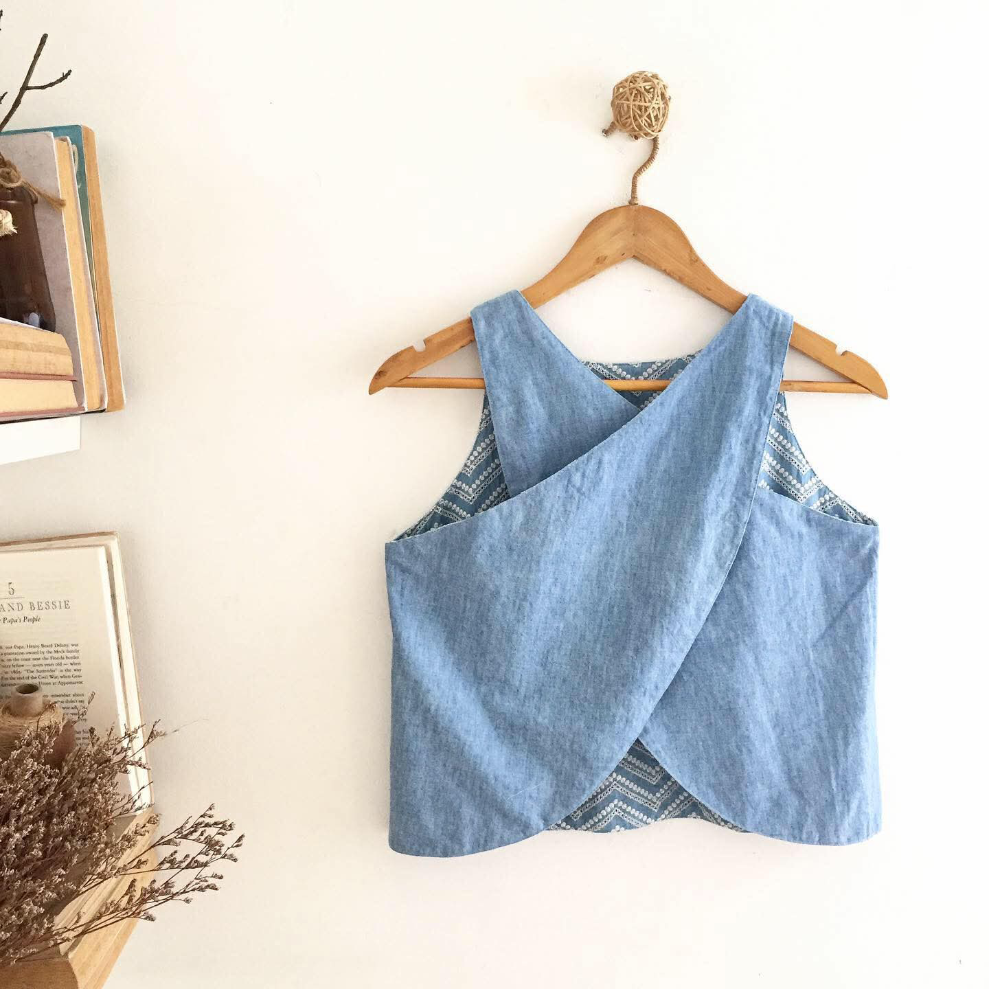 Bertha Chambray Anglaise + Chambray Top