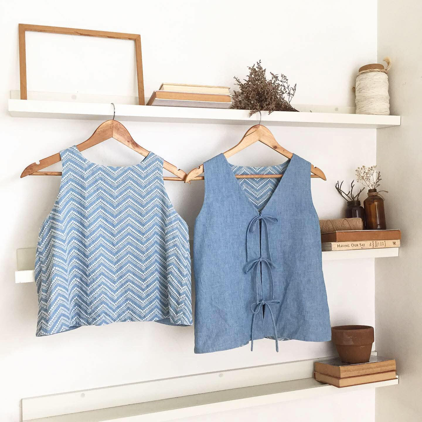 Bertha Chambray Anglaise + Chambray Top