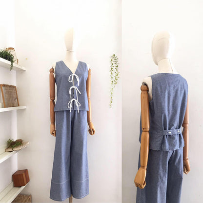 Luna Chambray + Broderie Anglaise Top