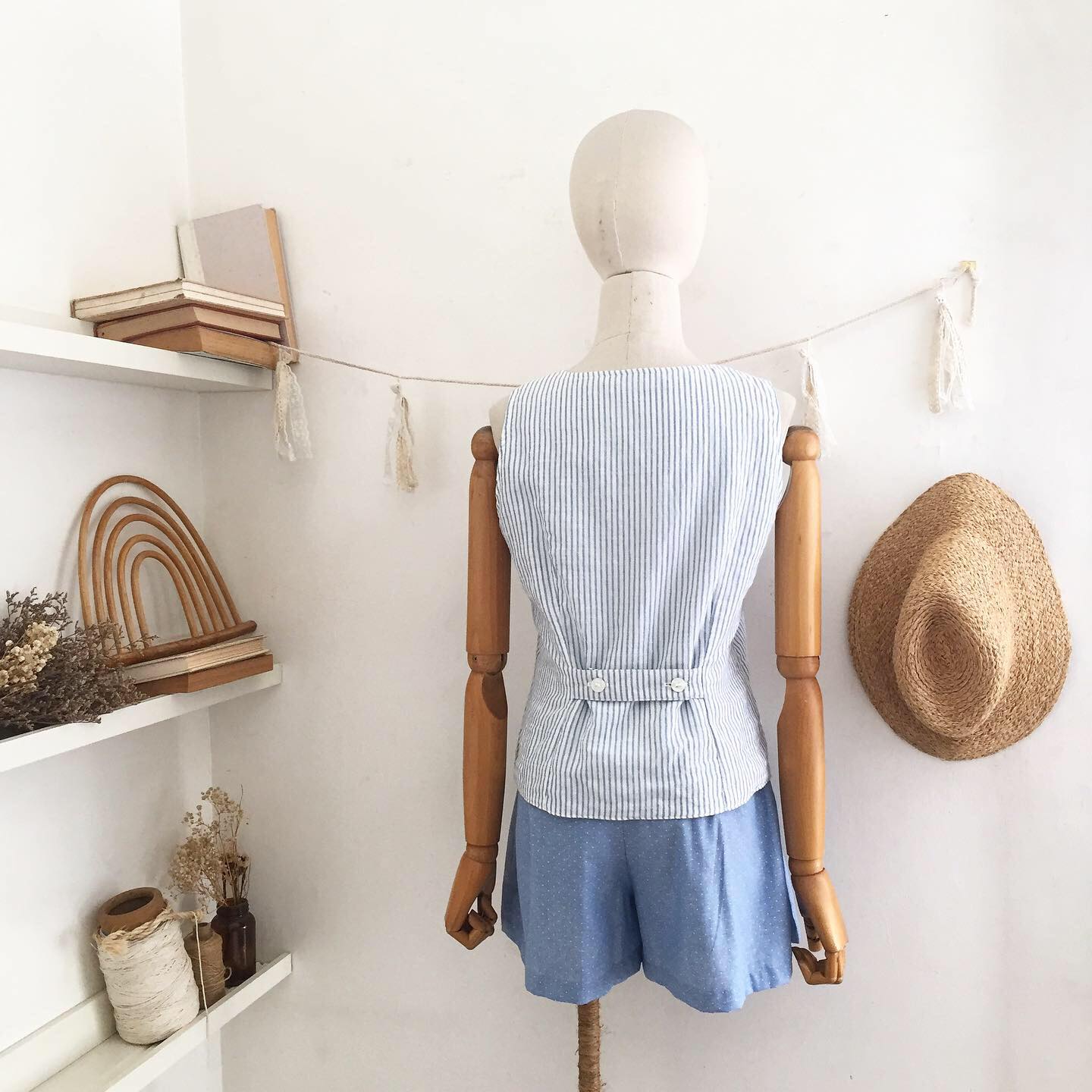 Luna Chambray + Cheesecloth Top