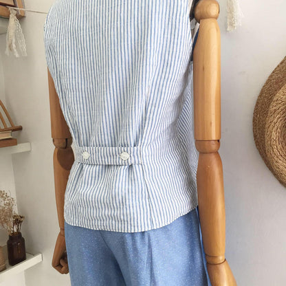 Luna Chambray + Cheesecloth Top