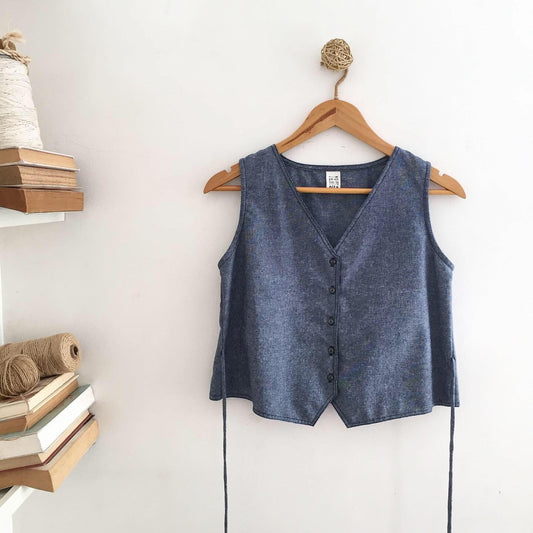 Charlie Linen Chambray Top