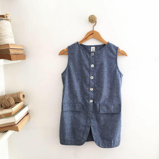 Guinevere Linen Chambray Top