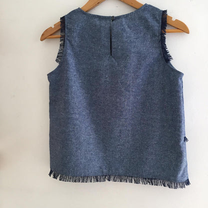 Matilda Linen Chambray Top