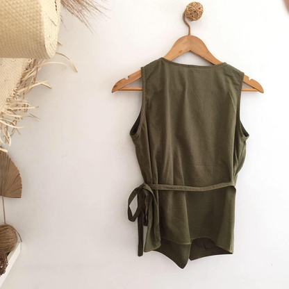 Amari Linen Blend Top