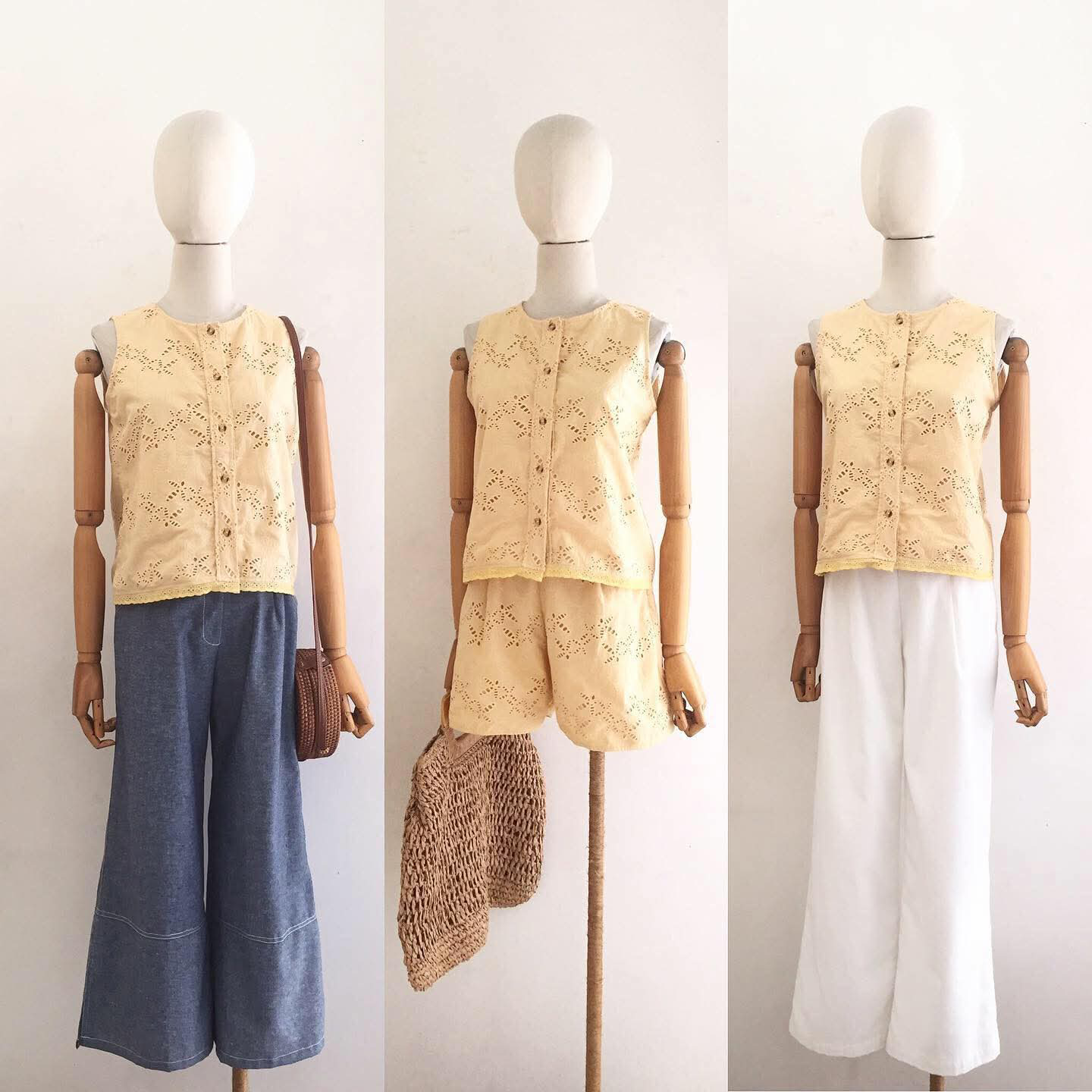 Lila Broderie Anglaise Top