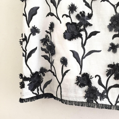 Maria Linen Broderie Top