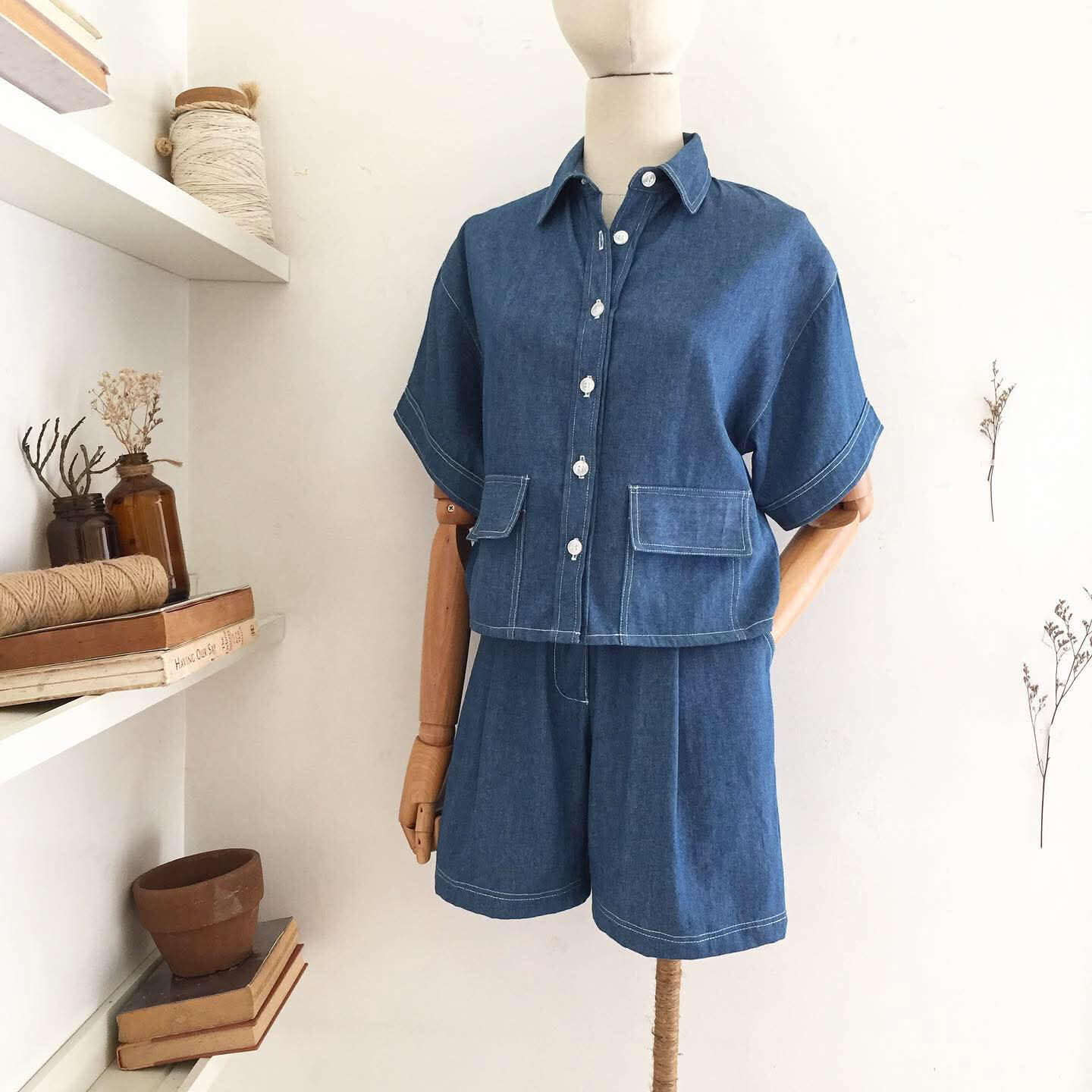 Tate Chambray Shorts