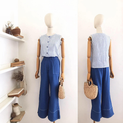 Lila Linen Top