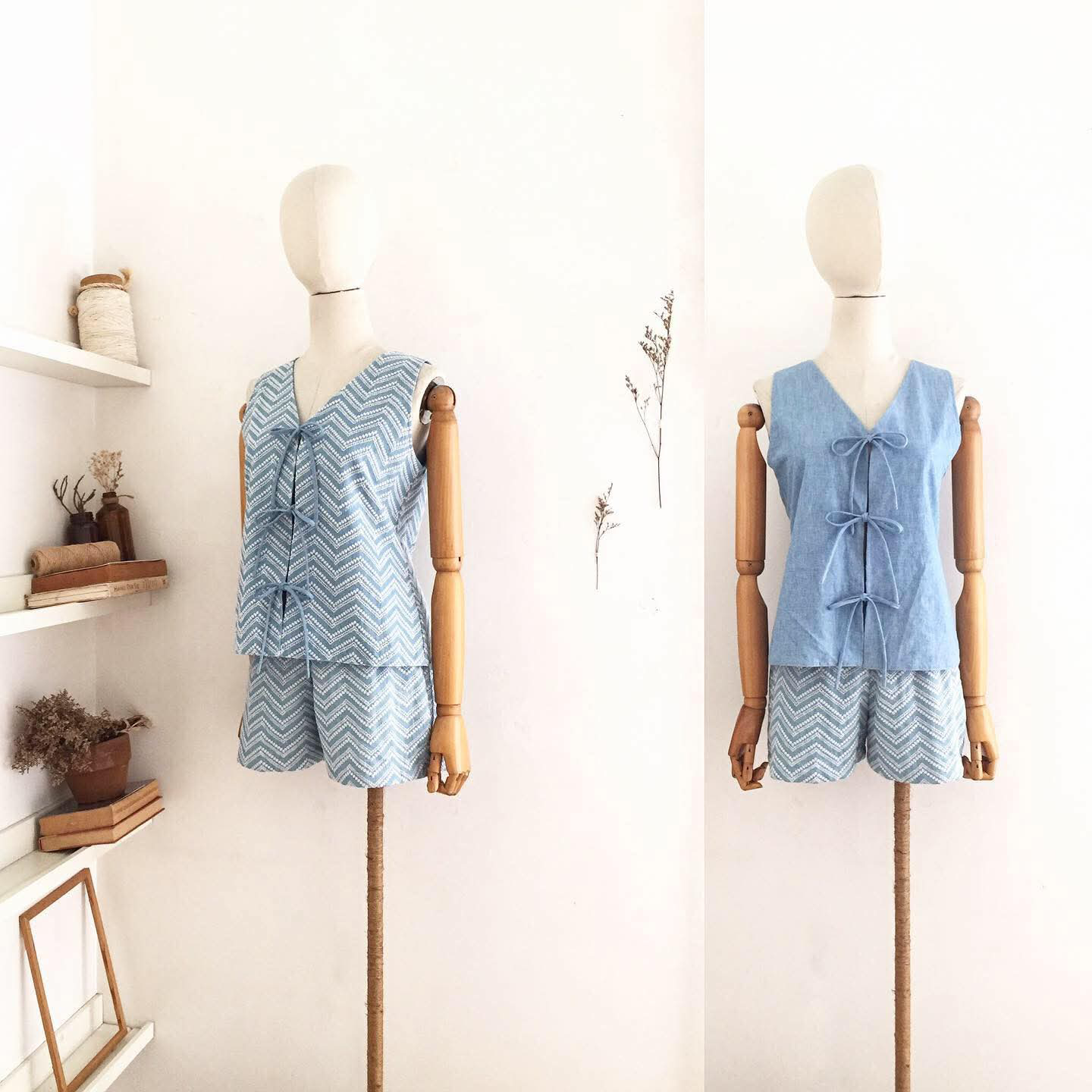Luna Chambray Anglaise + Chambray Top