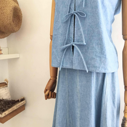 Luna Chambray Anglaise + Chambray Top