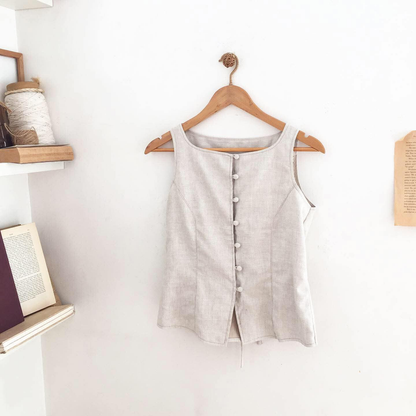 Isabella Linen Twill Top