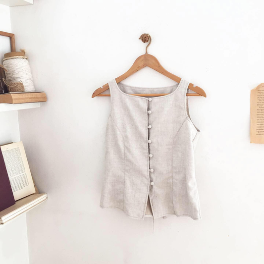 Isabella Linen Twill Top