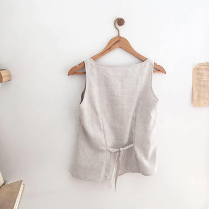 Isabella Linen Twill Top
