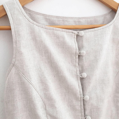 Isabella Linen Twill Top