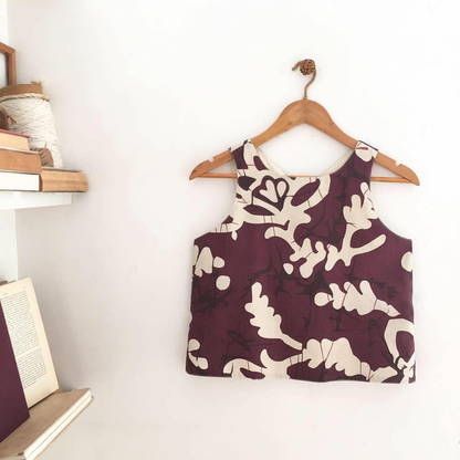 Bertha Linen Twill + Cotton Lycra Top