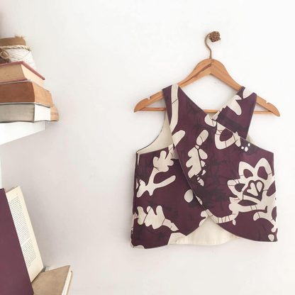 Bertha Linen Twill + Cotton Lycra Top