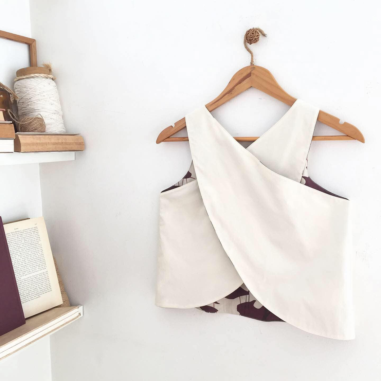 Bertha Linen Twill + Cotton Lycra Top