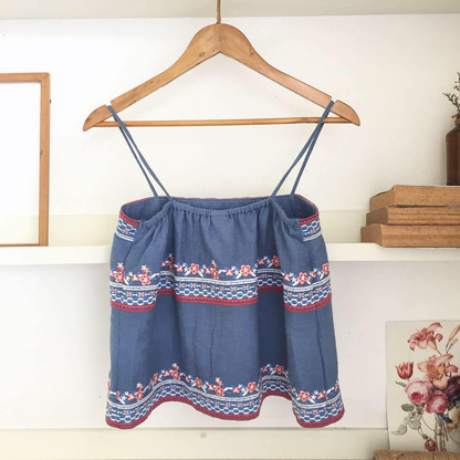 Phoebe Broderie Cheesecloth Top