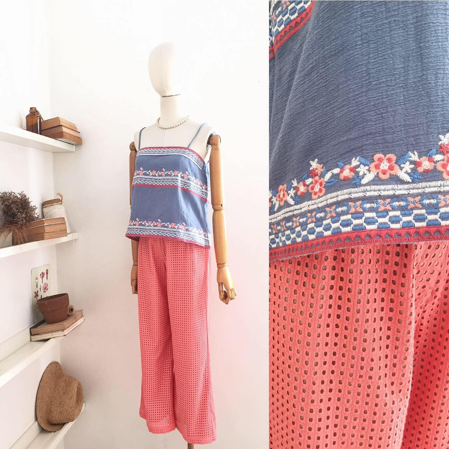 Phoebe Broderie Cheesecloth Top