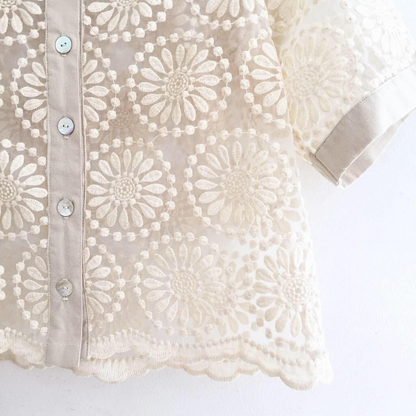 Brooklyn Lace Organza Top