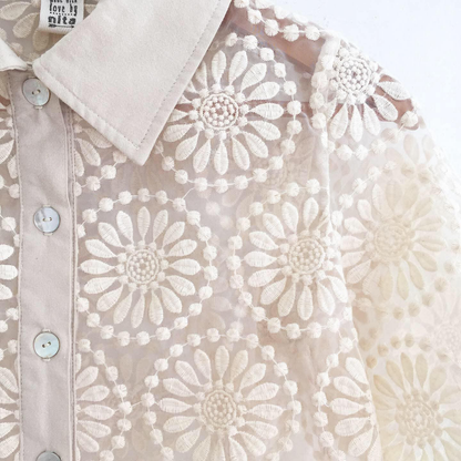 Brooklyn Lace Organza Top