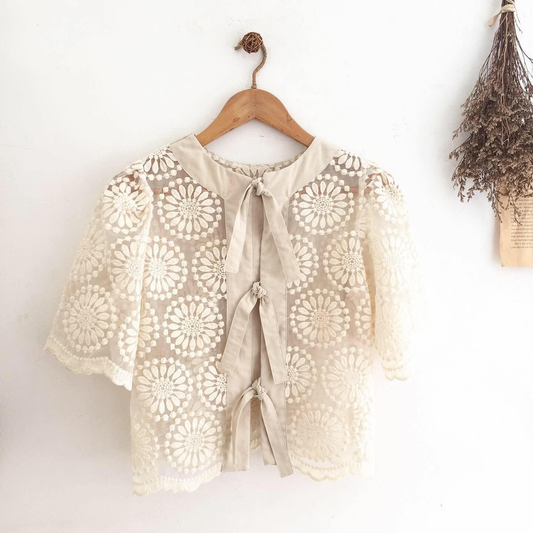 Emilia Lace Organza Top