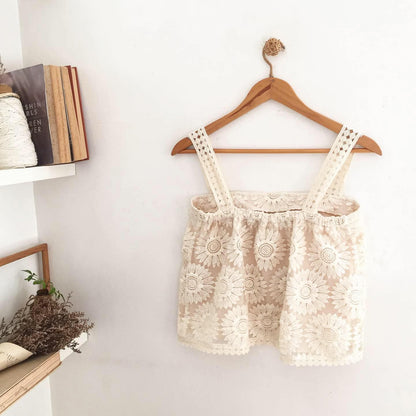 Audrey Lace Organza Top