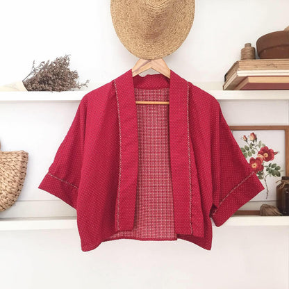 Hana Embroidered Cotton Kimono