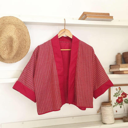 Hana Embroidered Cotton Kimono