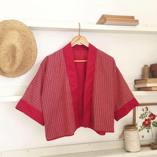 Hana Embroidered Cotton Kimono