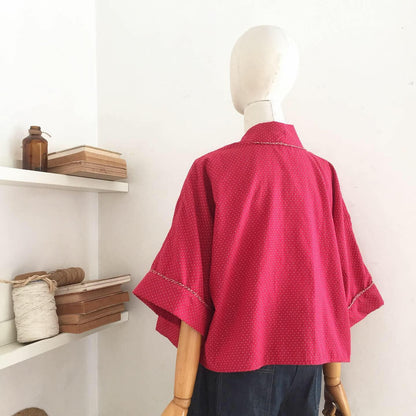 Hana Embroidered Cotton Kimono