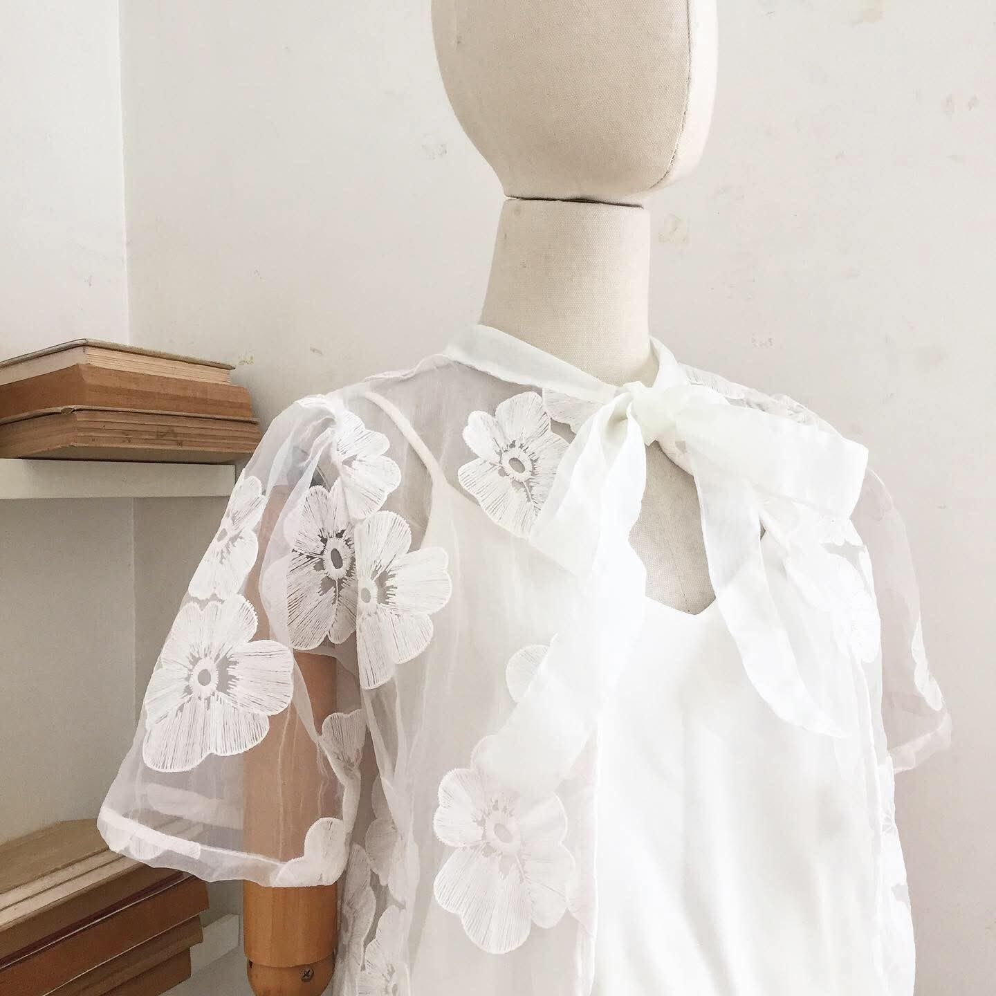 Prue Lace Organza Top