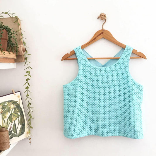 Bertha Broderie Anglaise + Cotton Twill Top