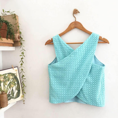 Bertha Broderie Anglaise + Cotton Twill Top