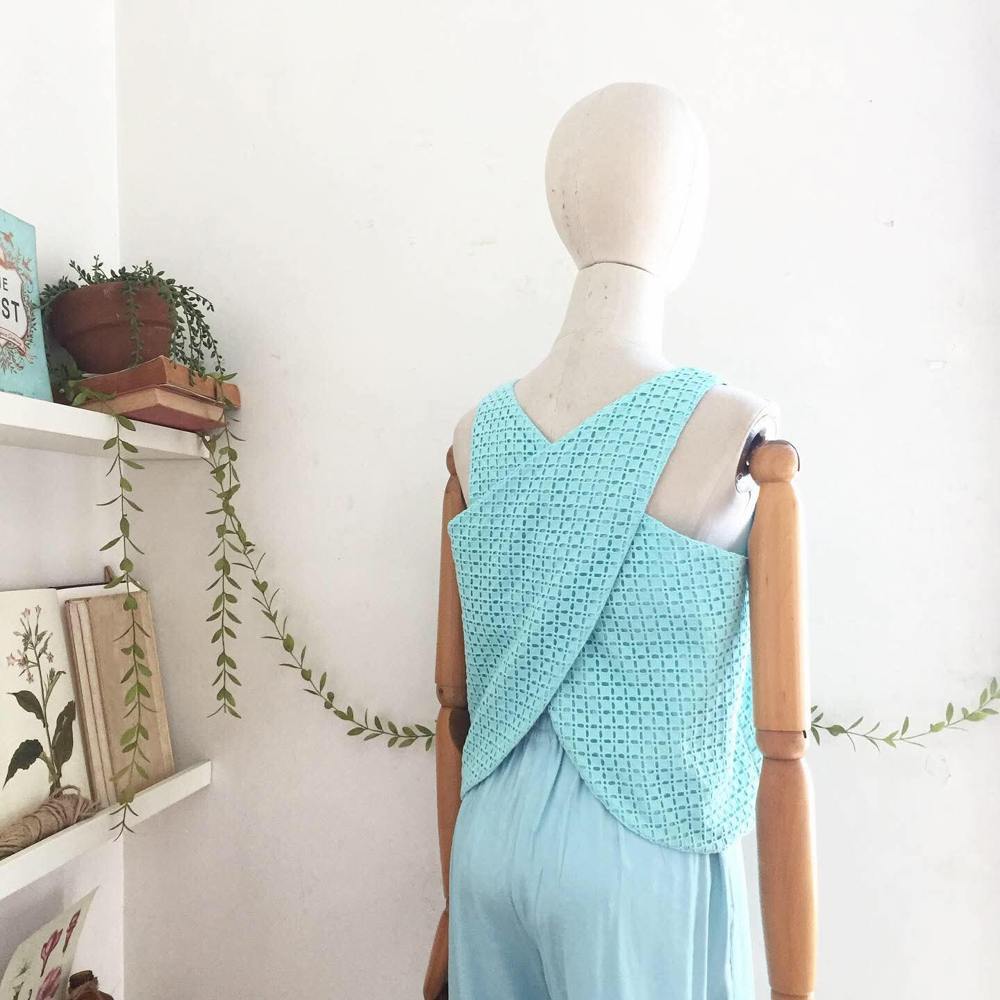 Bertha Broderie Anglaise + Cotton Twill Top