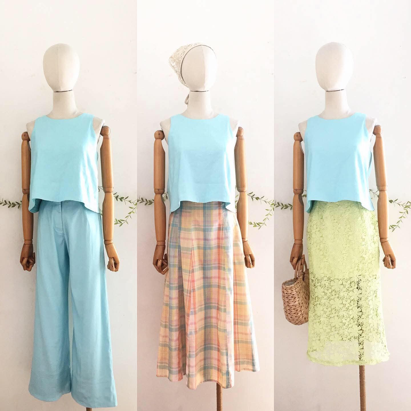 Bertha Broderie Anglaise + Cotton Twill Top