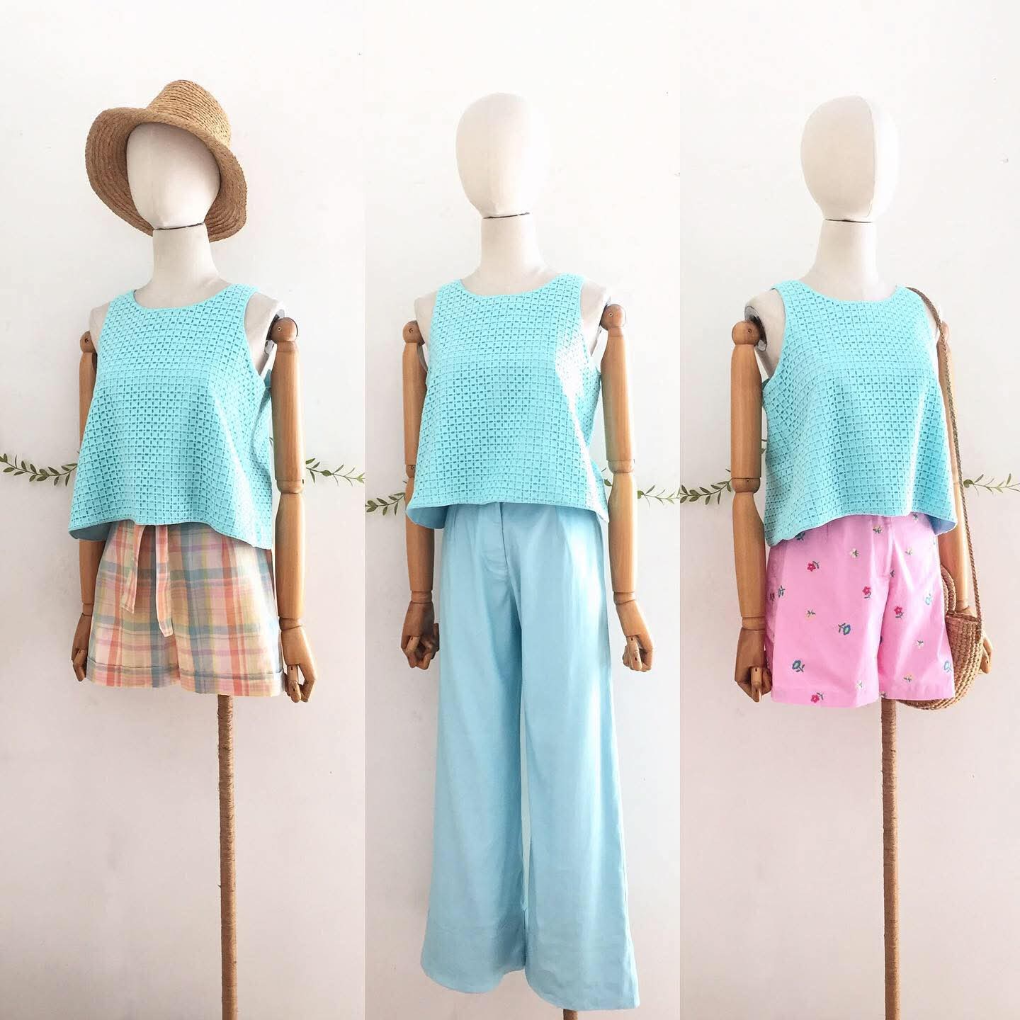 Bertha Broderie Anglaise + Cotton Twill Top