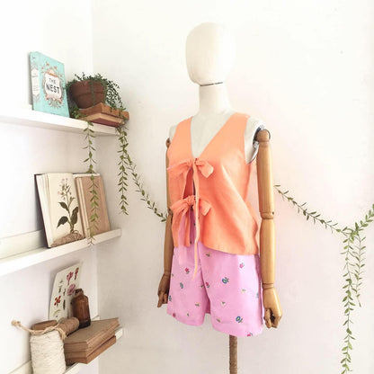 Olivia Linen + Linen Blend Top