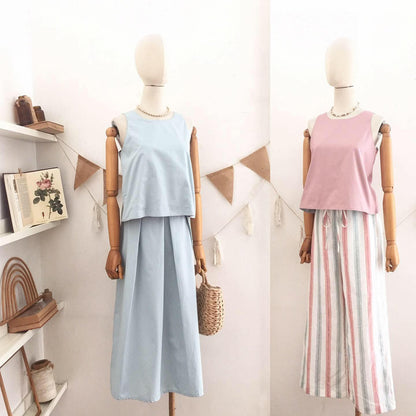 Bertha Linen Blend + Cotton Top
