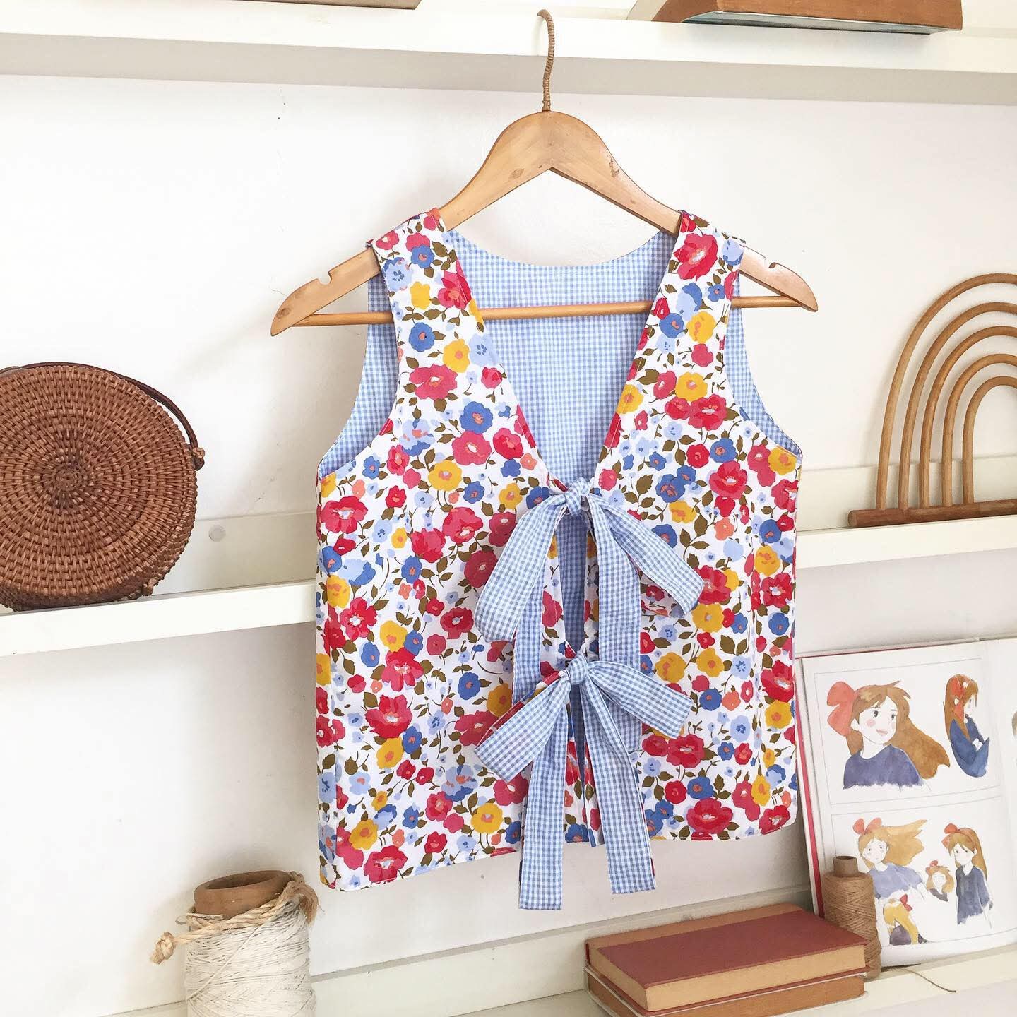 Olivia Cotton + Seersucker Top
