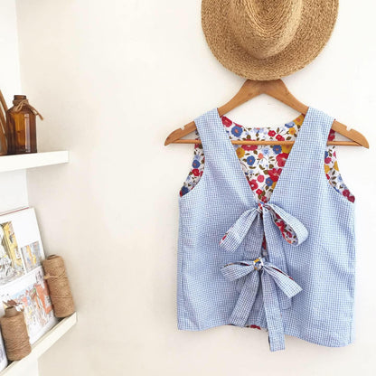 Olivia Cotton + Seersucker Top