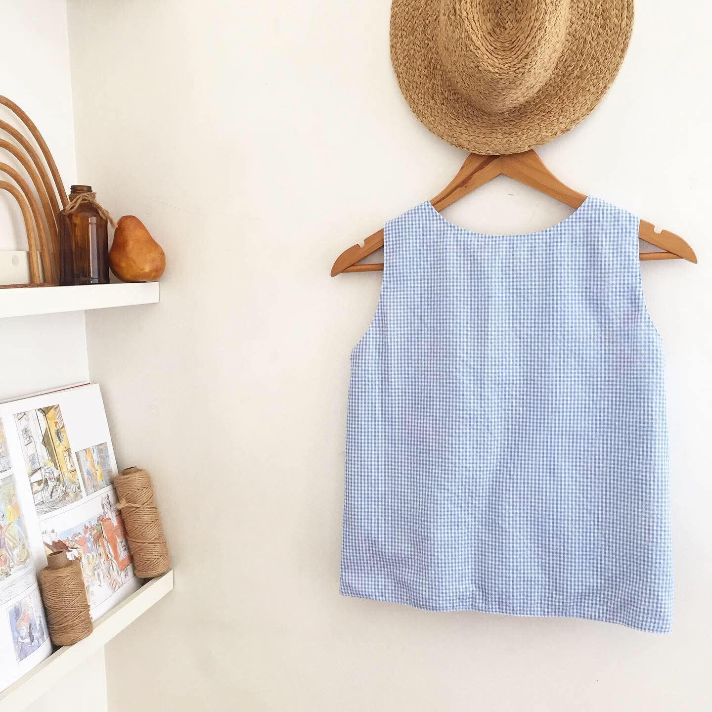 Olivia Cotton + Seersucker Top