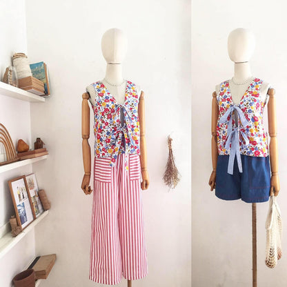 Olivia Cotton + Seersucker Top