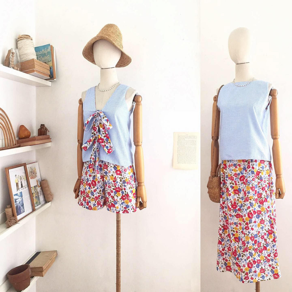 Olivia Cotton + Seersucker Top