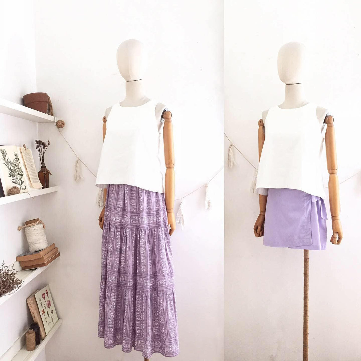 Bertha Broderie Anglaise + Linen Blend Top