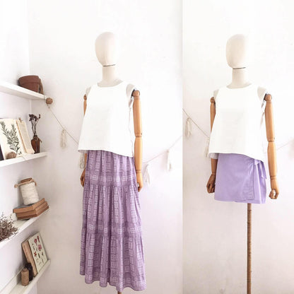 Bertha Broderie Anglaise + Linen Blend Top